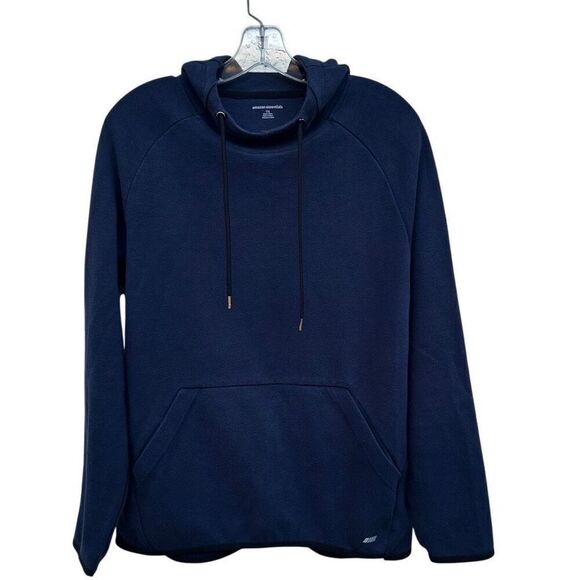 Amazon Essentials Hooded Sweatshirt Unisex Large Navy Pullover Raglan Sleeve - Picture 12 of 12